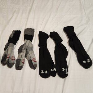 5 pairs of Mens Ski Socks - Hot Chilly, Under Armour